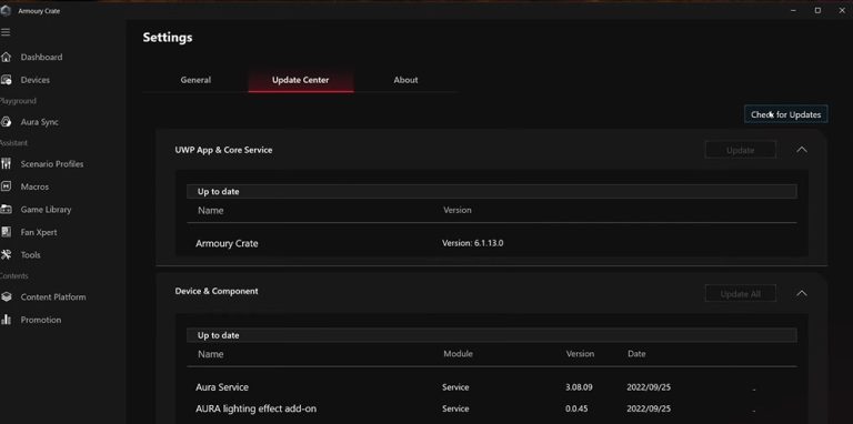 Finalizing Updates