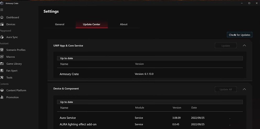 Finalizing Updates