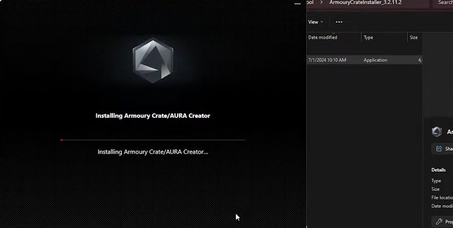 Armoury Crate guide – installation step 3